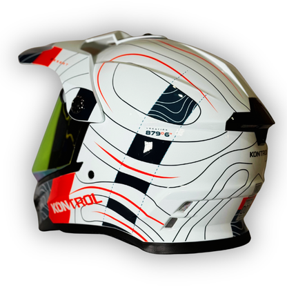 Casco KONTROL Multipropósito Blanco/naranja Brillante