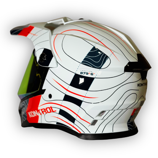 Casco KONTROL Multipropósito Blanco/naranja Brillante
