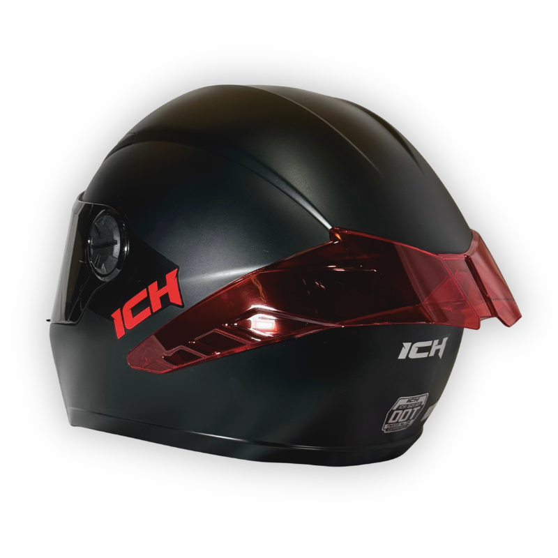 Casco Integral ICH 501 Negro Mate Letra Roja
