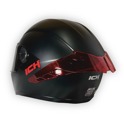 Casco Integral ICH 501 Negro Mate Letra Roja