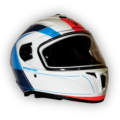 Casco SPARTAN DRAKEN´S Brillante Blanco/Azul