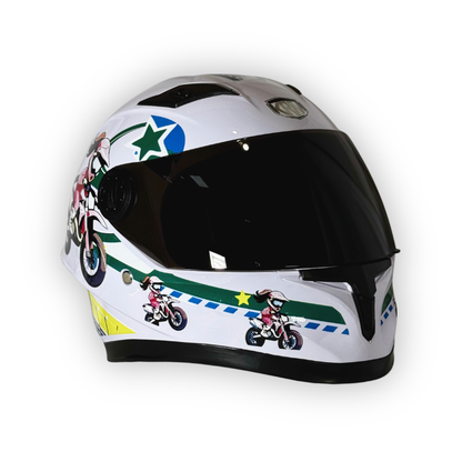 Casco Infantil KRM Cross Rider Blanco