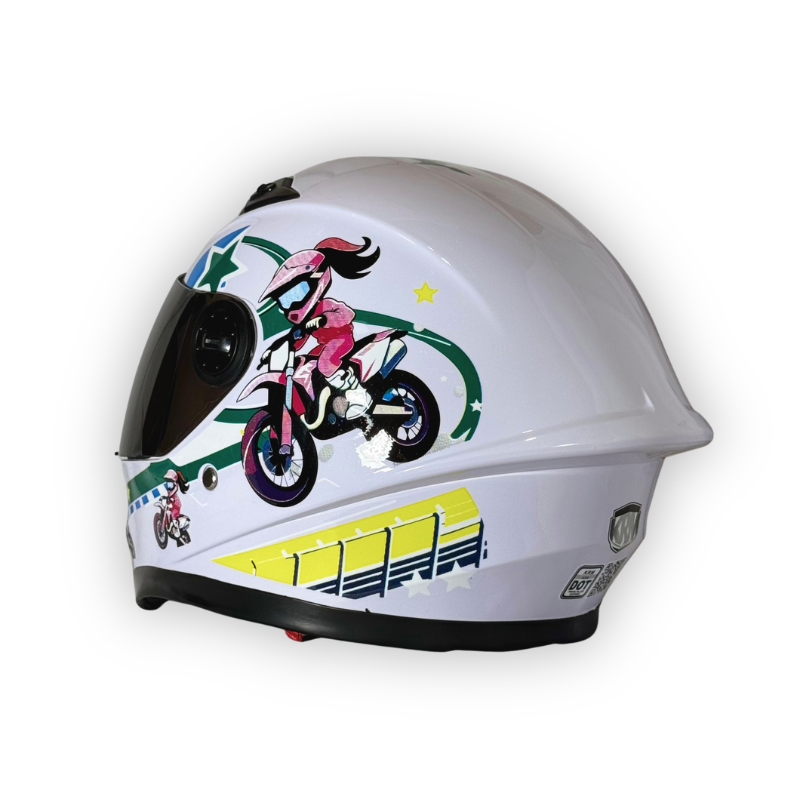 Casco Infantil KRM Cross Rider Blanco