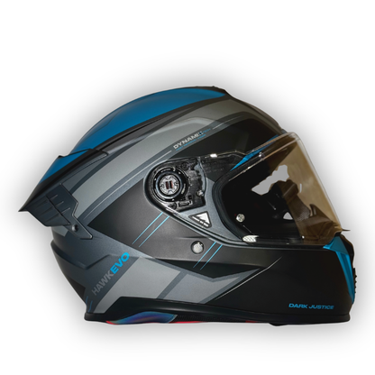 Casco SPARTAN HAWK EVO SV Mate Gris/Azul