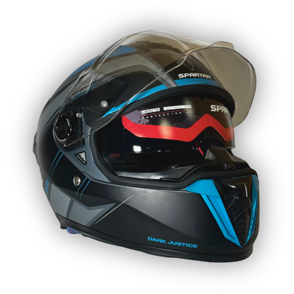 Casco SPARTAN HAWK EVO SV Mate Gris/Azul