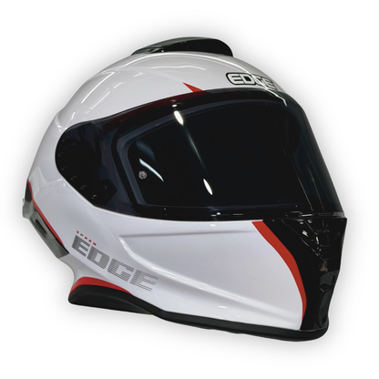 Casco EDGE Shanghai Blanco-Rojo Brillo