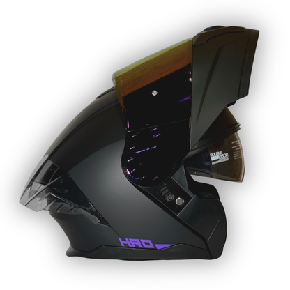 Casco HRO 3480 DV Abatible Negro Mate