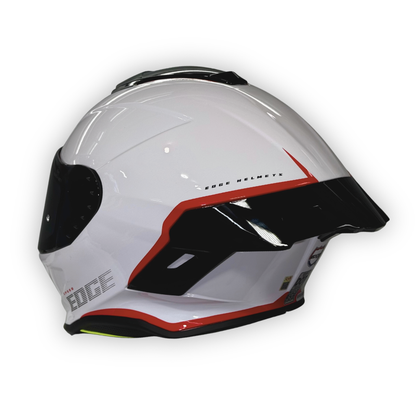 Casco EDGE Shanghai Blanco-Rojo Brillo