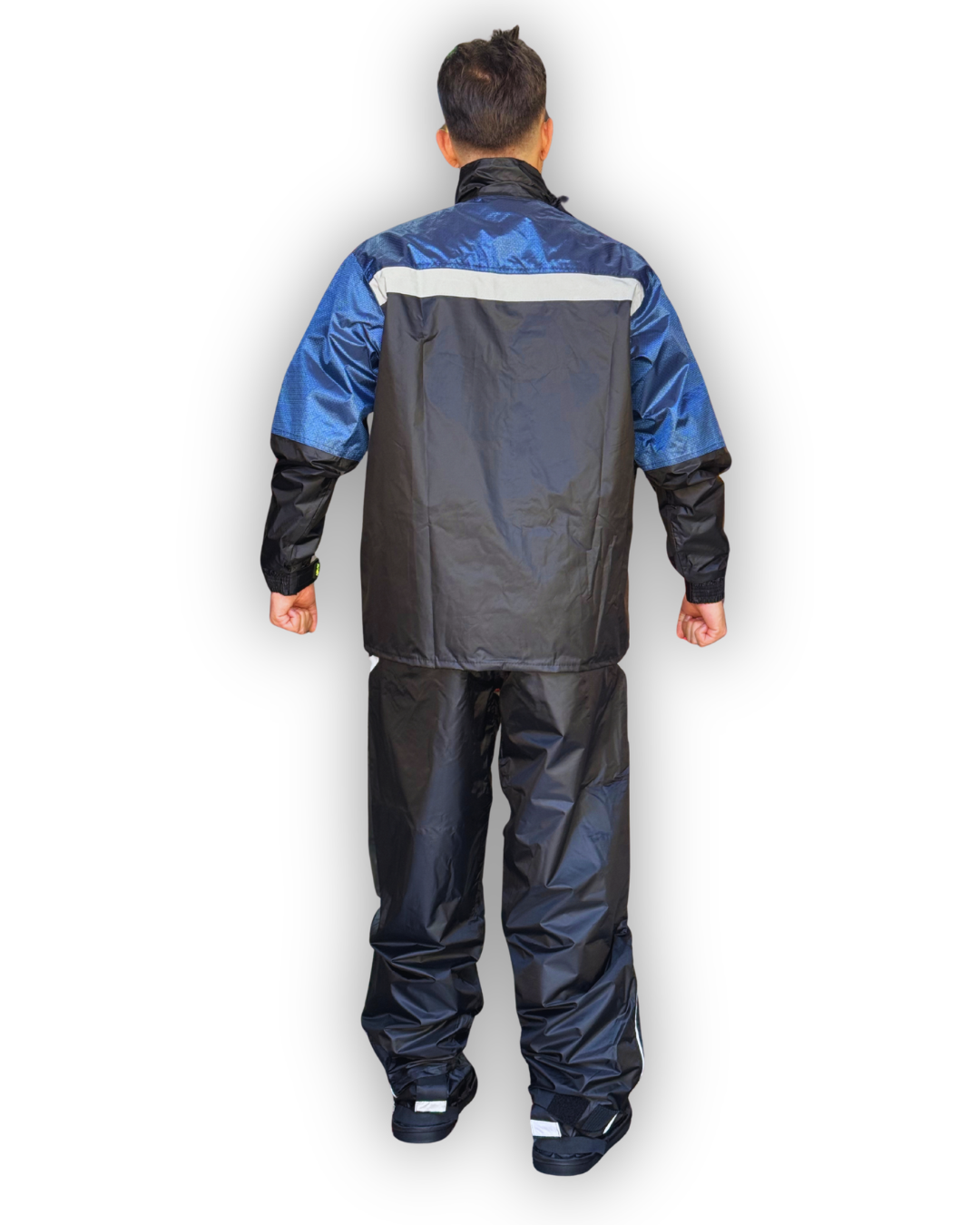 Impermeable Tipo Sudadera ADV Negro - Azul