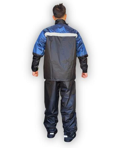 Impermeable Tipo Sudadera ADV Negro - Azul