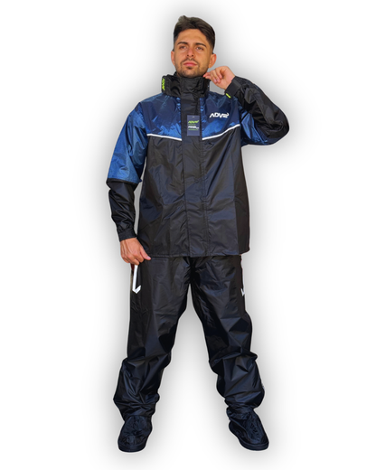 Impermeable Tipo Sudadera ADV Negro - Azul