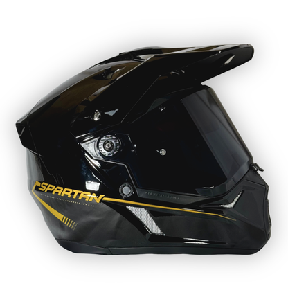Casco SPARTAN WOLF DS Multipropósito Negro- Dorado Brillante