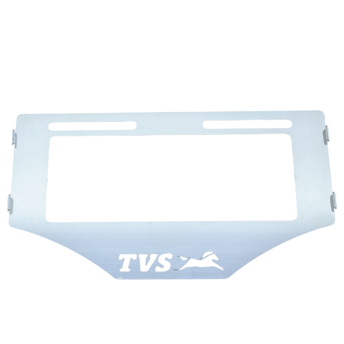 PORTA PLACA EN ACERO TVS