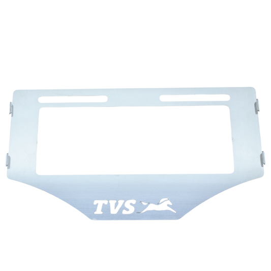 PORTA PLACA EN ACERO TVS