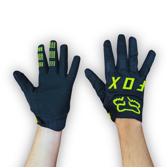 Guantes Fox Negro - Letra verde