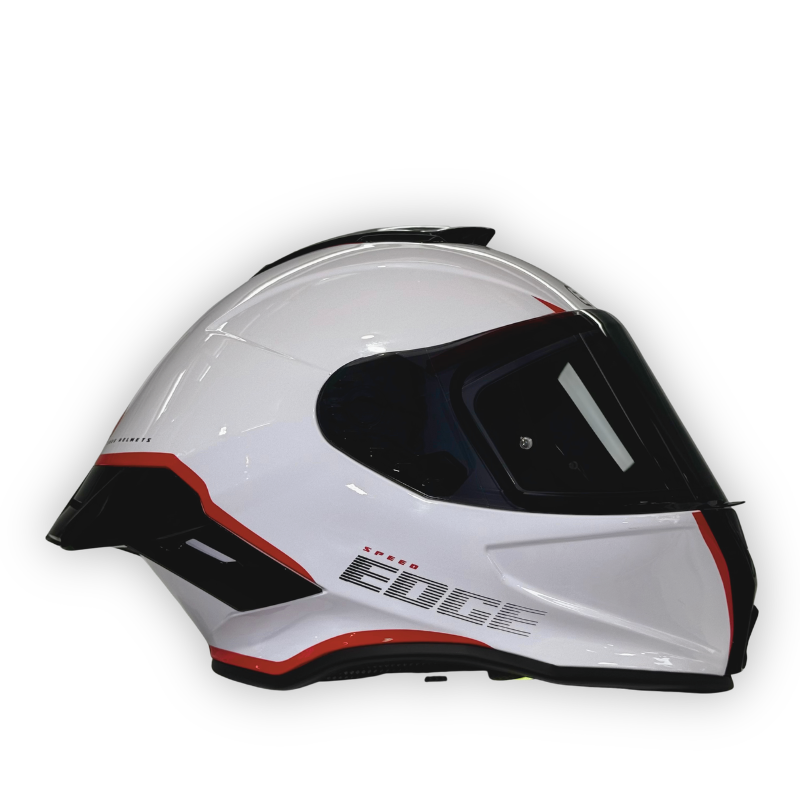 Casco EDGE Shanghai Blanco-Rojo Brillo