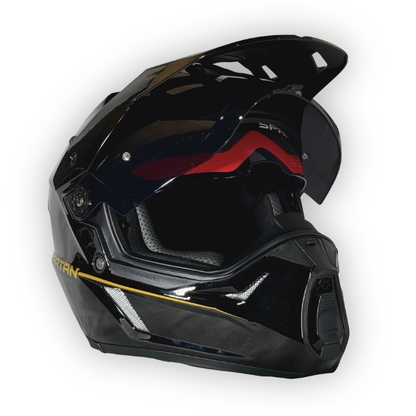 Casco SPARTAN WOLF DS Multipropósito Negro- Dorado Brillante