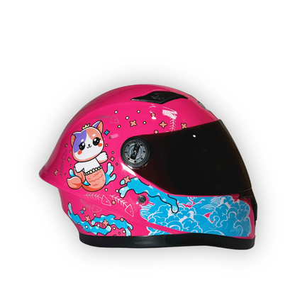 Casco Infantil KRM Rosado Cat marino