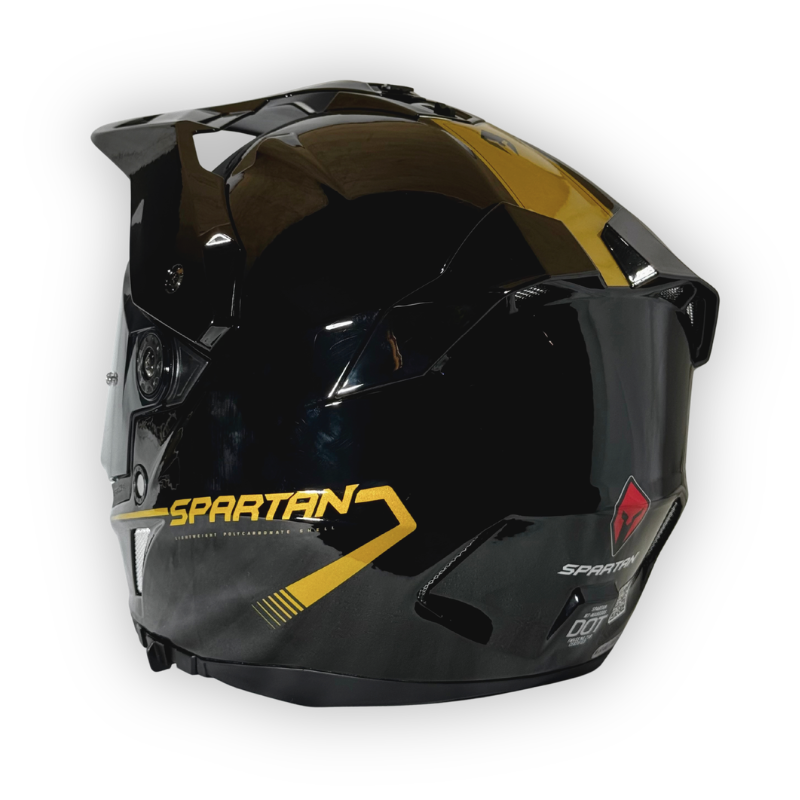 Casco SPARTAN WOLF DS Multipropósito Negro- Dorado Brillante
