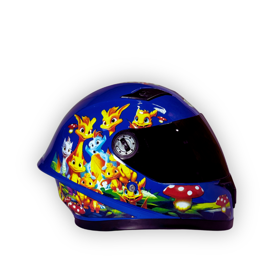 Casco Infantil KRM Dragon City Azul Brillante