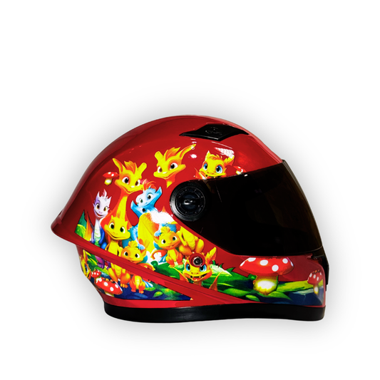 Casco Infantil KRM Dragon City Rojo