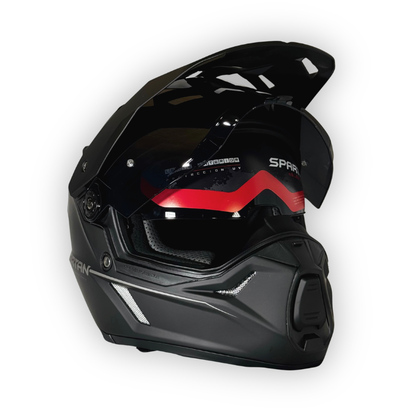 Casco SPARTAN WOLF DS Multipropósito Negro-Plateado Mate