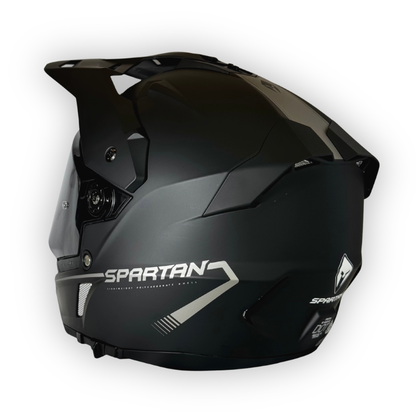 Casco SPARTAN WOLF DS Multipropósito Negro-Plateado Mate