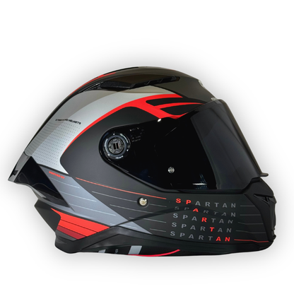 Casco SPARTAN PANTHER SV Negro-Plateado Mate