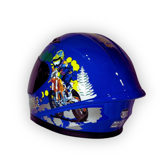 Casco Infantil KRM Cross Rider Azul
