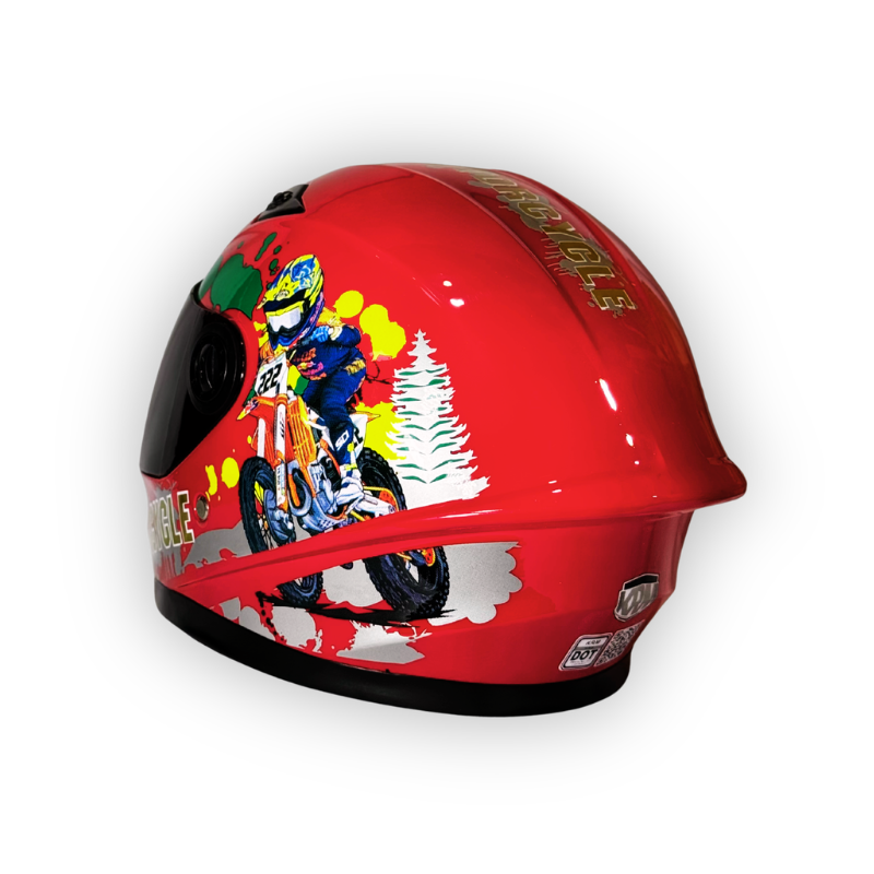 Casco Infantil KRM Cross Rider Rojo
