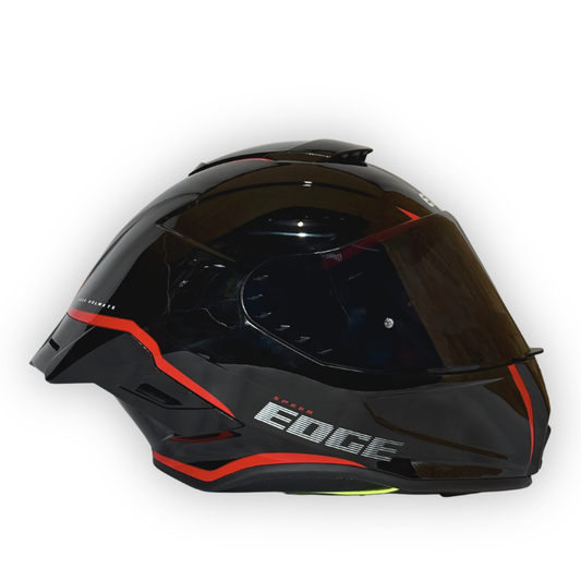 Casco EDGE Shanghai Negro-Rojo Brillo