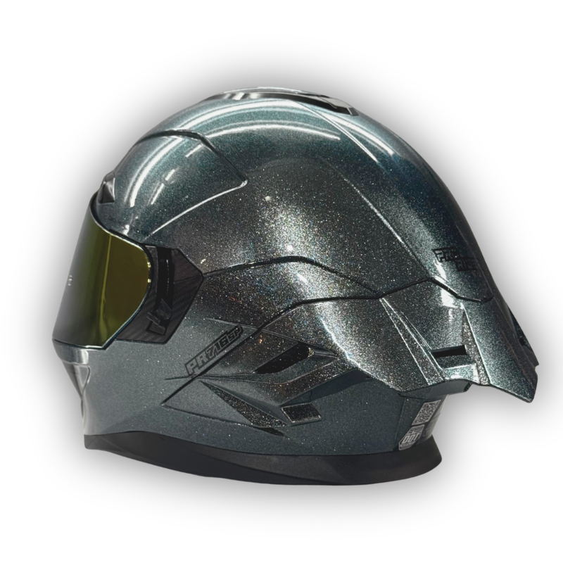 Casco PRO RIDER Helmets Gris Brillante Efecto Escarchado