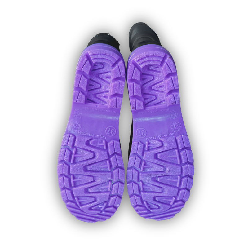 Botas De Caucho Impermeable Suela Morada