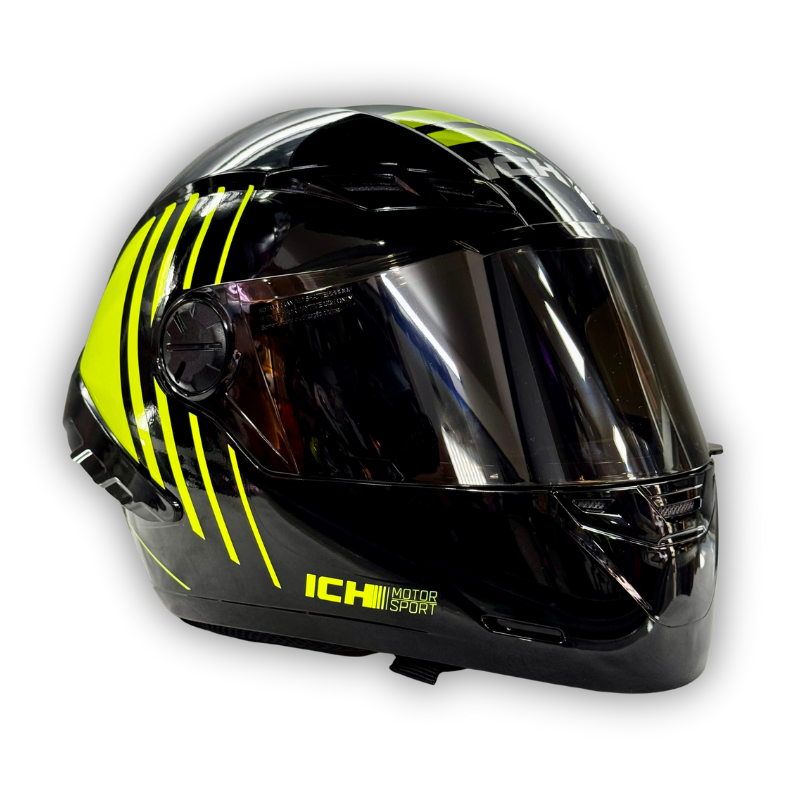Casco Integral ICH 501 SP Negro-Verde Certificado