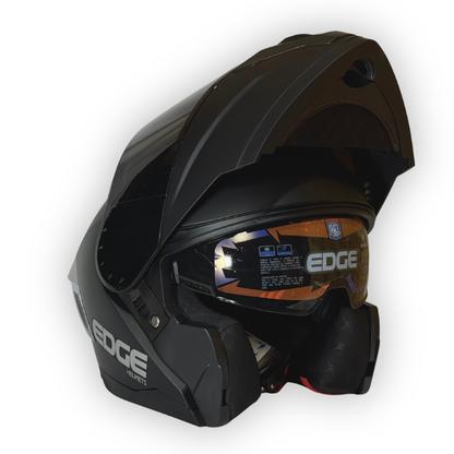 Casco EDGE Abatible Luces Led - Negro Mate