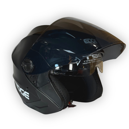 Casco EDGE Abierto Negro Mate