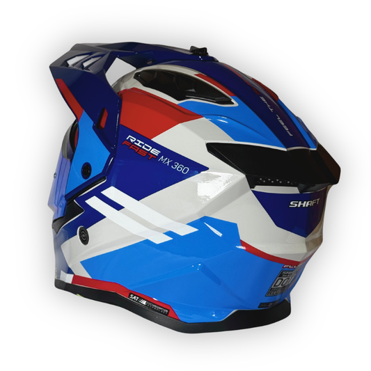 Casco SHAFT MX360 Adventure Azul Brillante