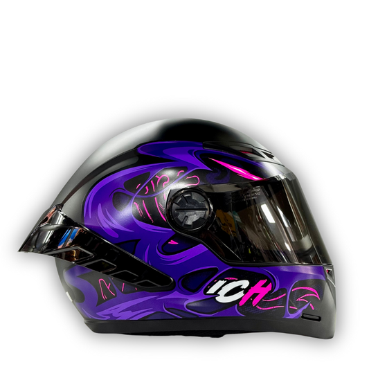 Casco Integral ICH 501 Negro-Purpura
