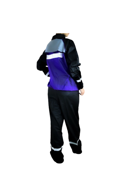 CONJUNTO IMPERMEABLE SILICONADO RESORTADO MORADO