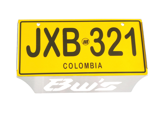 PORTA PLACA EN ACERO BWS