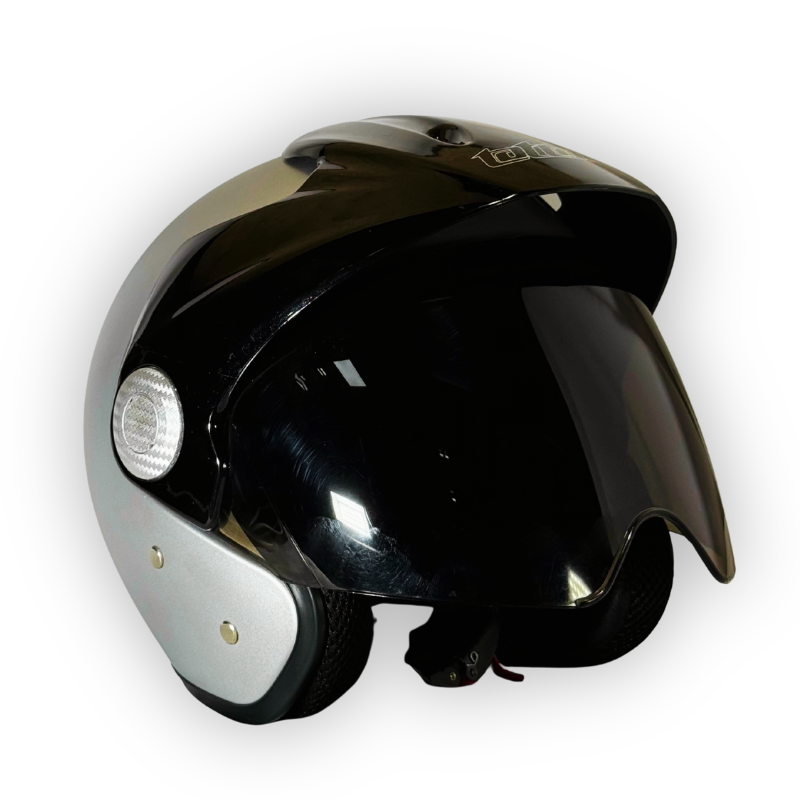 Casco TATTOO Abierto Plateado