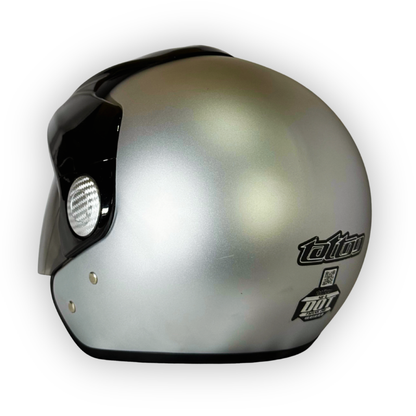 Casco TATTOO Abierto Plateado