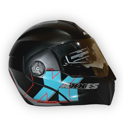 Casco Abatible AXXES Negro-Azul Mate