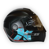 Casco Abatible AXXES Negro-Azul Mate