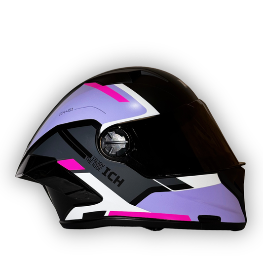 Casco ICH Integral 451 Negro-Purpura Mate