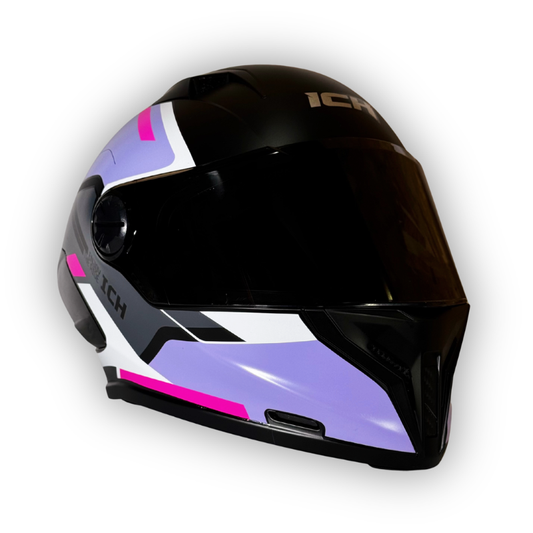 Casco ICH Integral 451 Negro-Purpura Mate