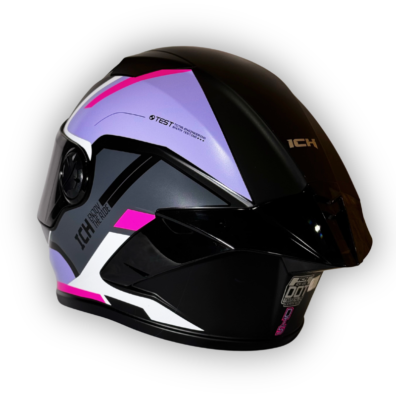Casco ICH Integral 451 Negro-Purpura Mate