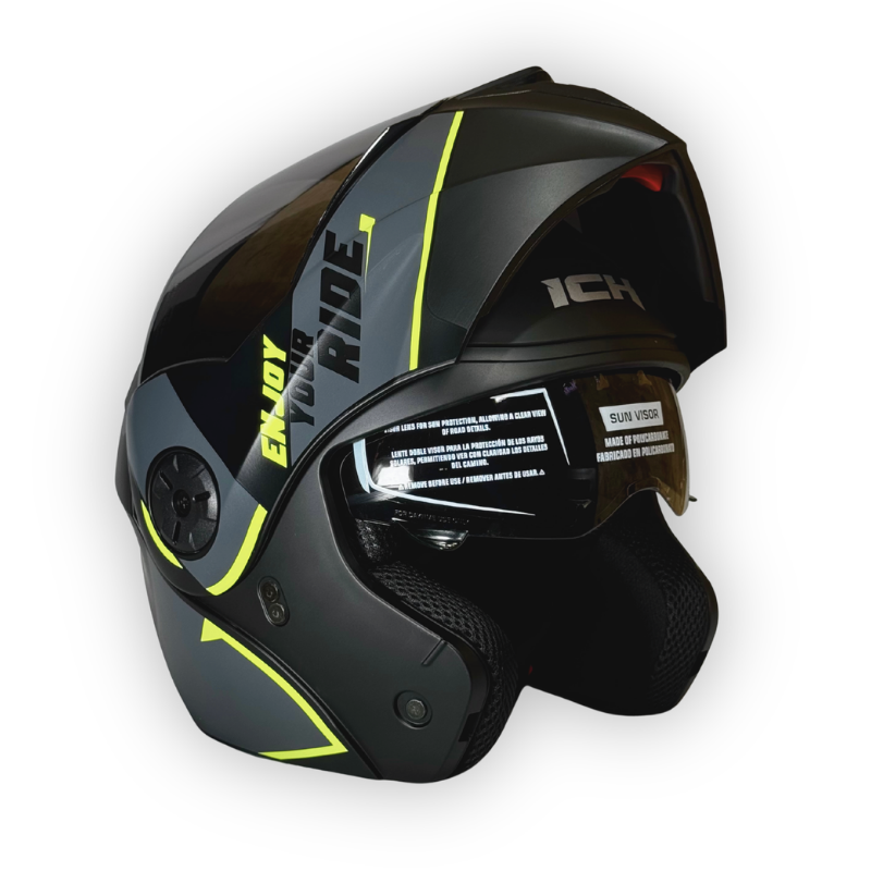 Casco ICH 3110 Abatible Negro-Gris