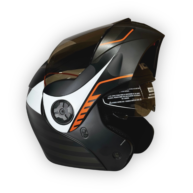 Casco ICH 3110 Abatible Negro-Blanco