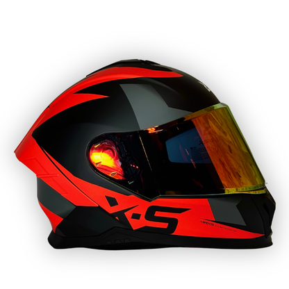 Casco X-SPORTS M73 Integral Gris-Naranja